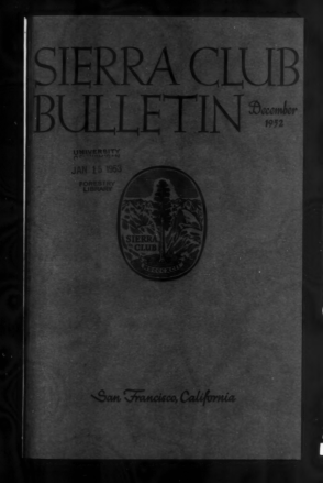 Sierra Club Bulletin 1952 Vol 37 No 10 December thumbnail